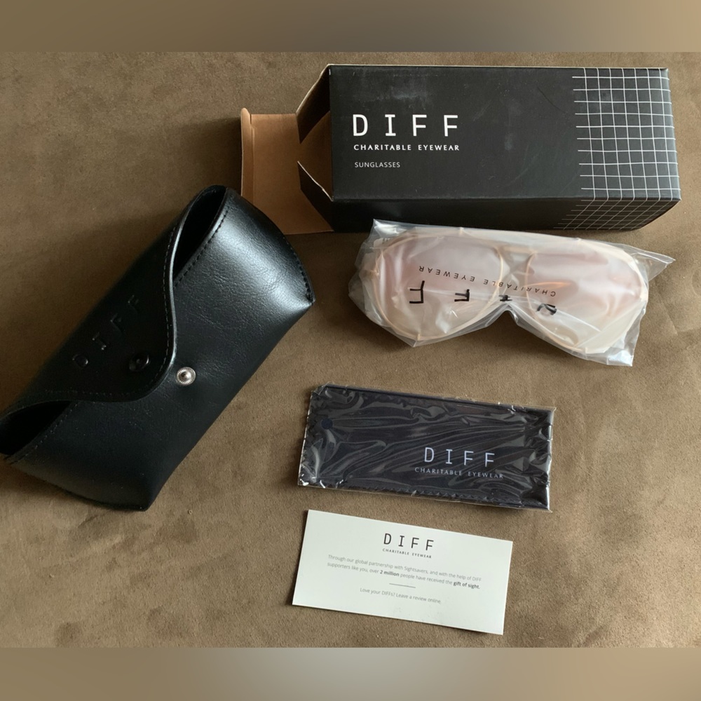NWT DIFF Eyewear 63mm Aviator Sunglasses